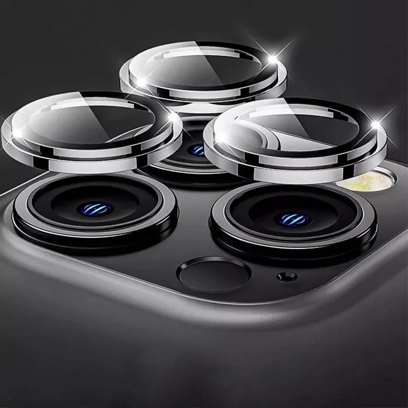 2-3Pcs Metal Lens Ring Protector Glass For IPhone 14 15 16 Pro Max Camera Protector Film For IPhone 15 Plus 15 Pro Max Lens Cap