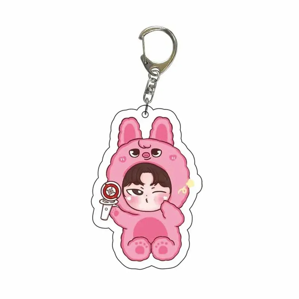 Popular Korean Kpop Band Keychain Idol Boy Rm Jin Suga Jhope Jimin V Jungkook Doll Bag Pendant Jewelry Key Holder Accessories