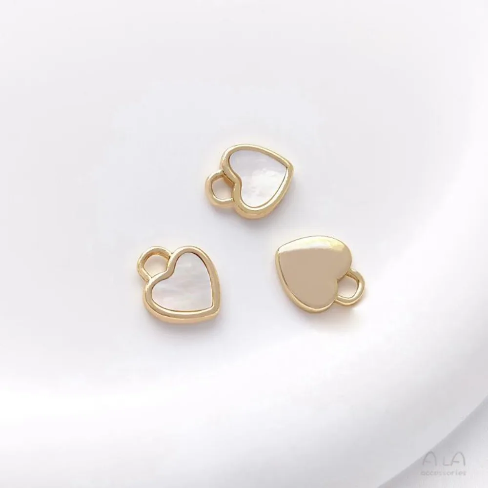 

Инкрустированные натуральные медные подвески в виде ракушки для матери, 14-каратное золото, цвет лавы, любовь, яйцо в форме персикового сердца, кулон с замком, ювелирный кулон «сделай сам»