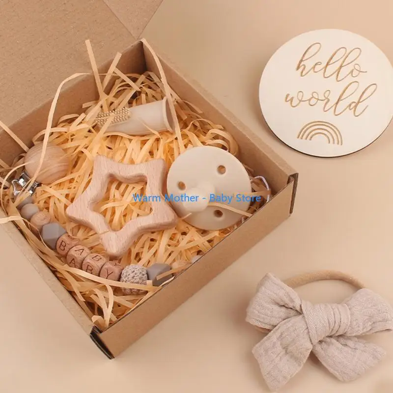 

6Pcs Baby Soother Chain Toddlers Pacifier Strap Teether Finger Brush Teether 57QE