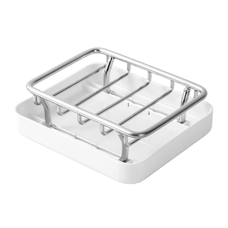 Space Saving Soap Rustproof Stainless Drain Tray For Bathroom Kitchen Countertop Storage