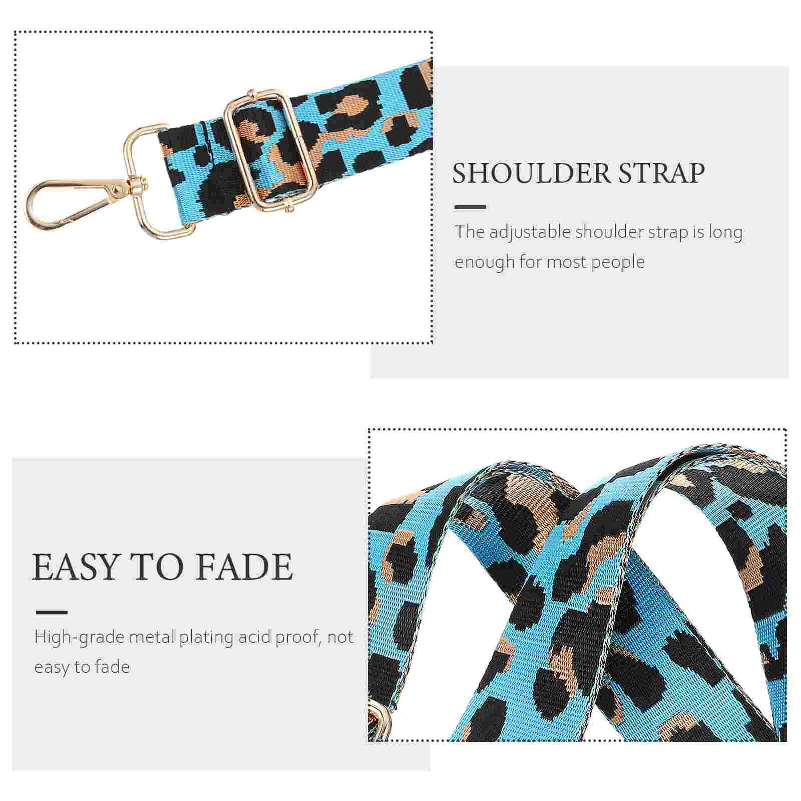 Backpack Leopard Print Adjustable Shoulder Straps Purses Nylon for Crossbody Bags Accessory