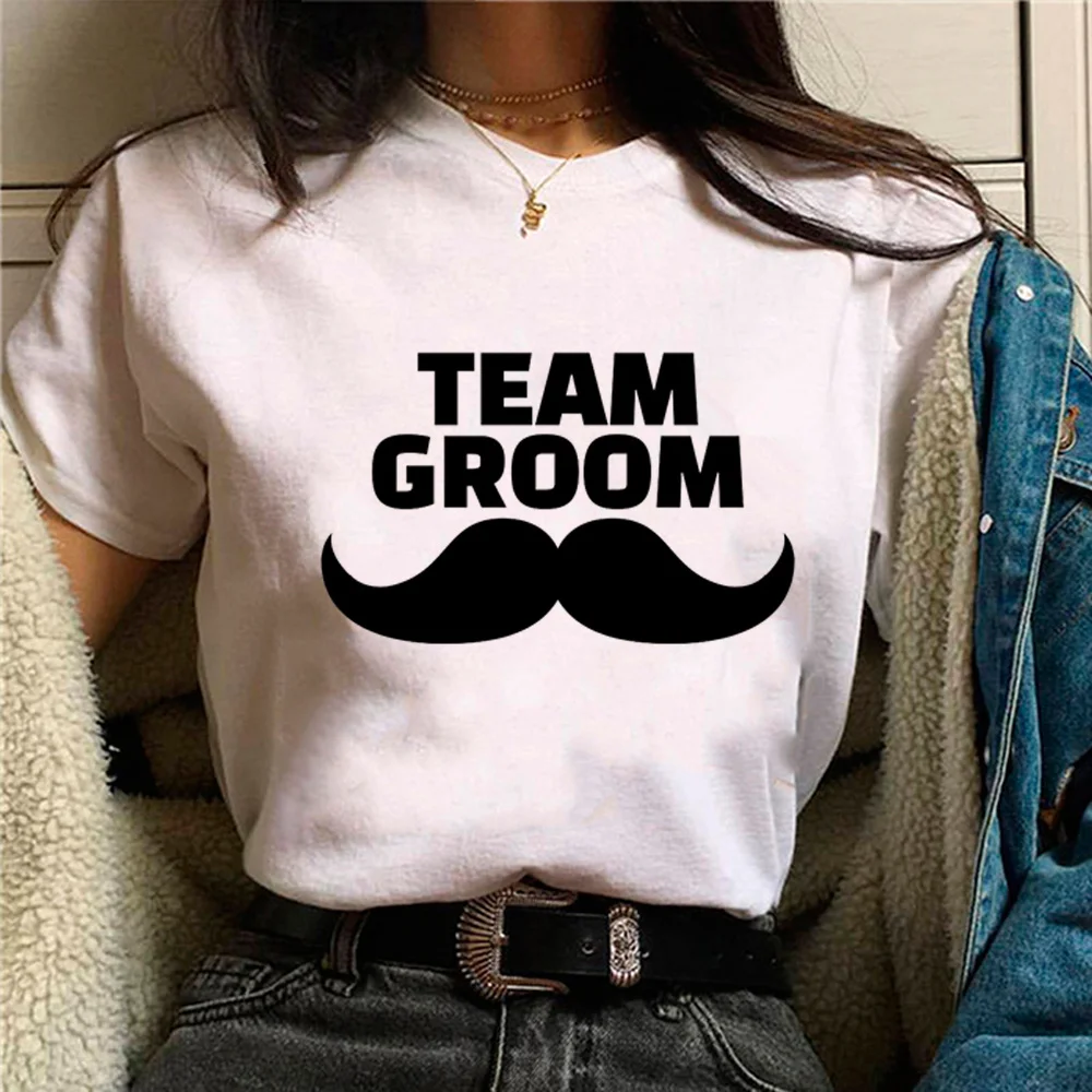 bachelor party man Groom team Wedding t-shirts women anime Tee female graphic clothes