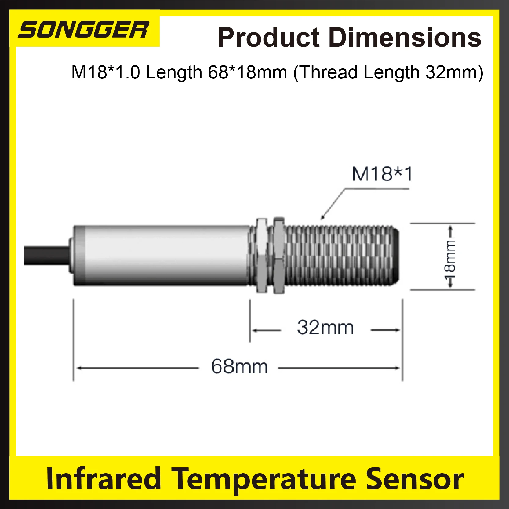 

0-500C 4-20 мА RS485 0-10 В промышленный высокотемпературный передатчик инфракрасный датчик температуры бесконтактный пирометр зонд