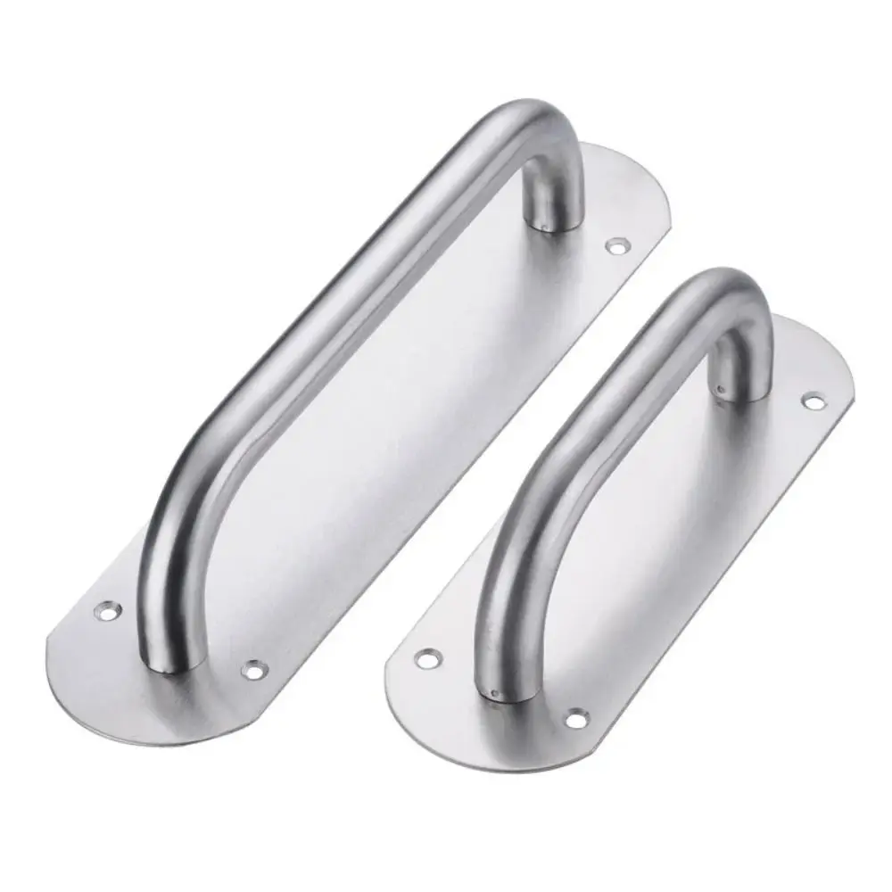 Safety Door Door Plate Handle Stainless Steel Furniture Handle Heavy Duty Barn Door Pull Thick Mounting Accessories