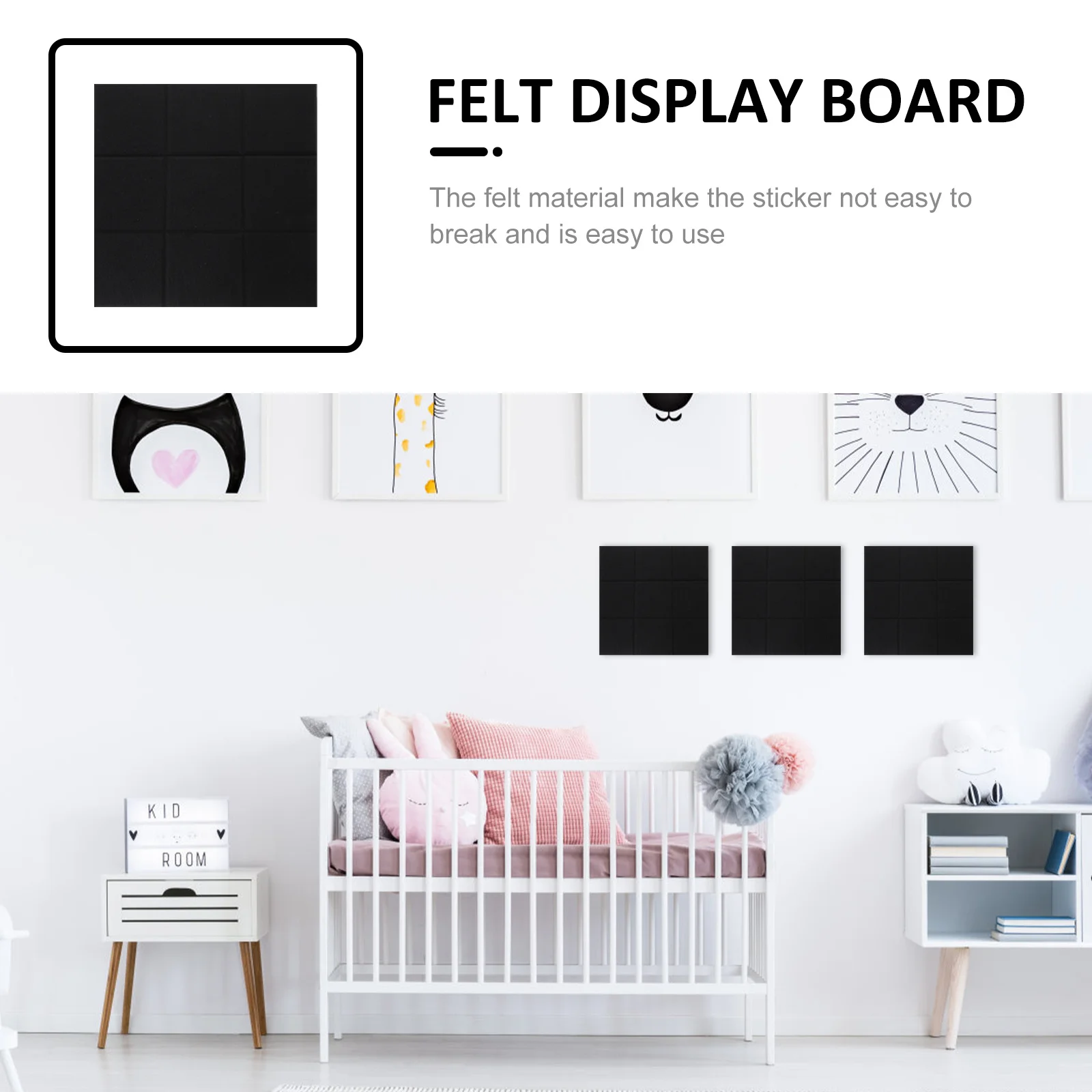

Creative Felt Display Board Photo Background Wall Sticker Reminder Message Memo Bulletin Board for Classroom Office