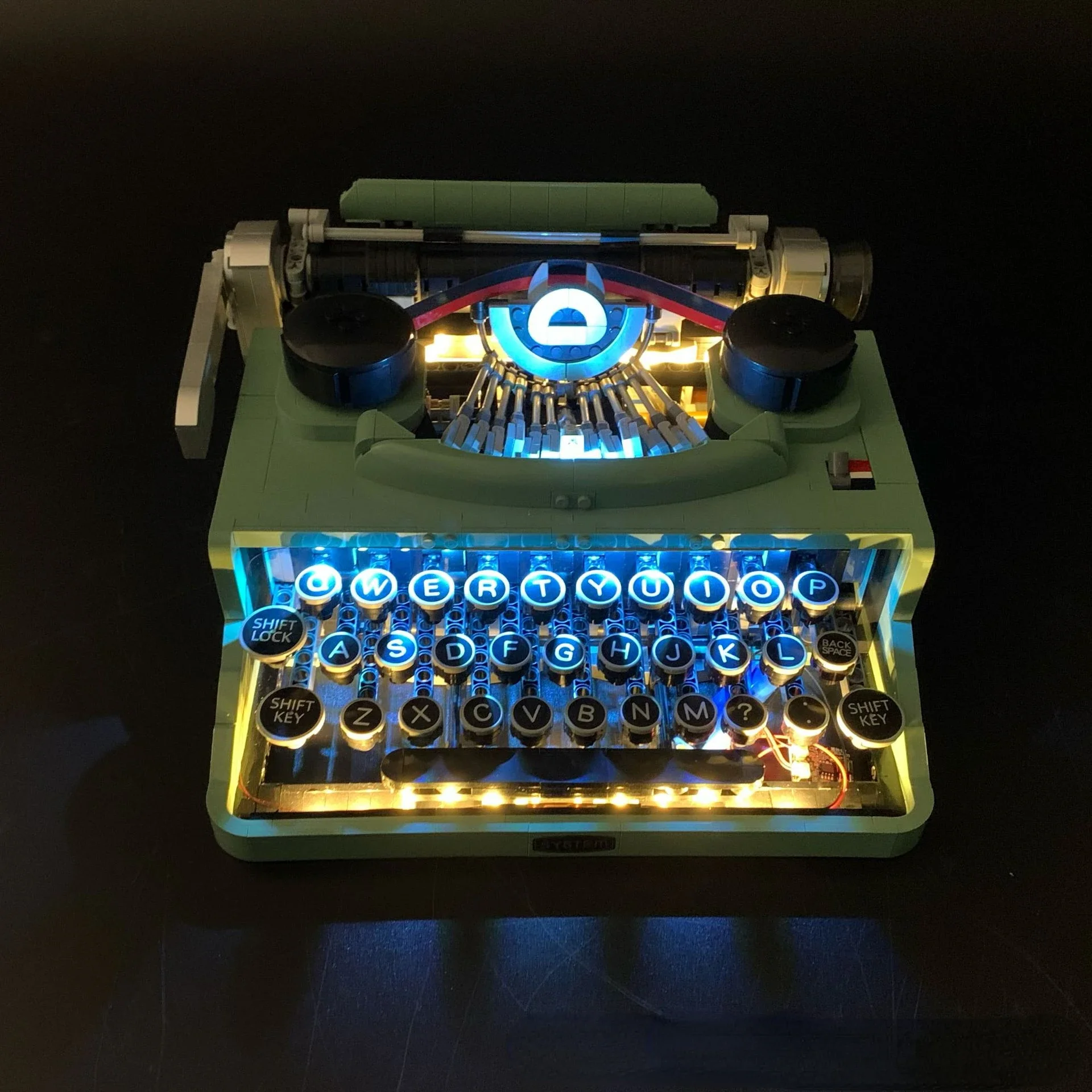 No Building Blocks Lamp Lighting For Typewriter 21327 DIY Toys Gift Only Lighting Set