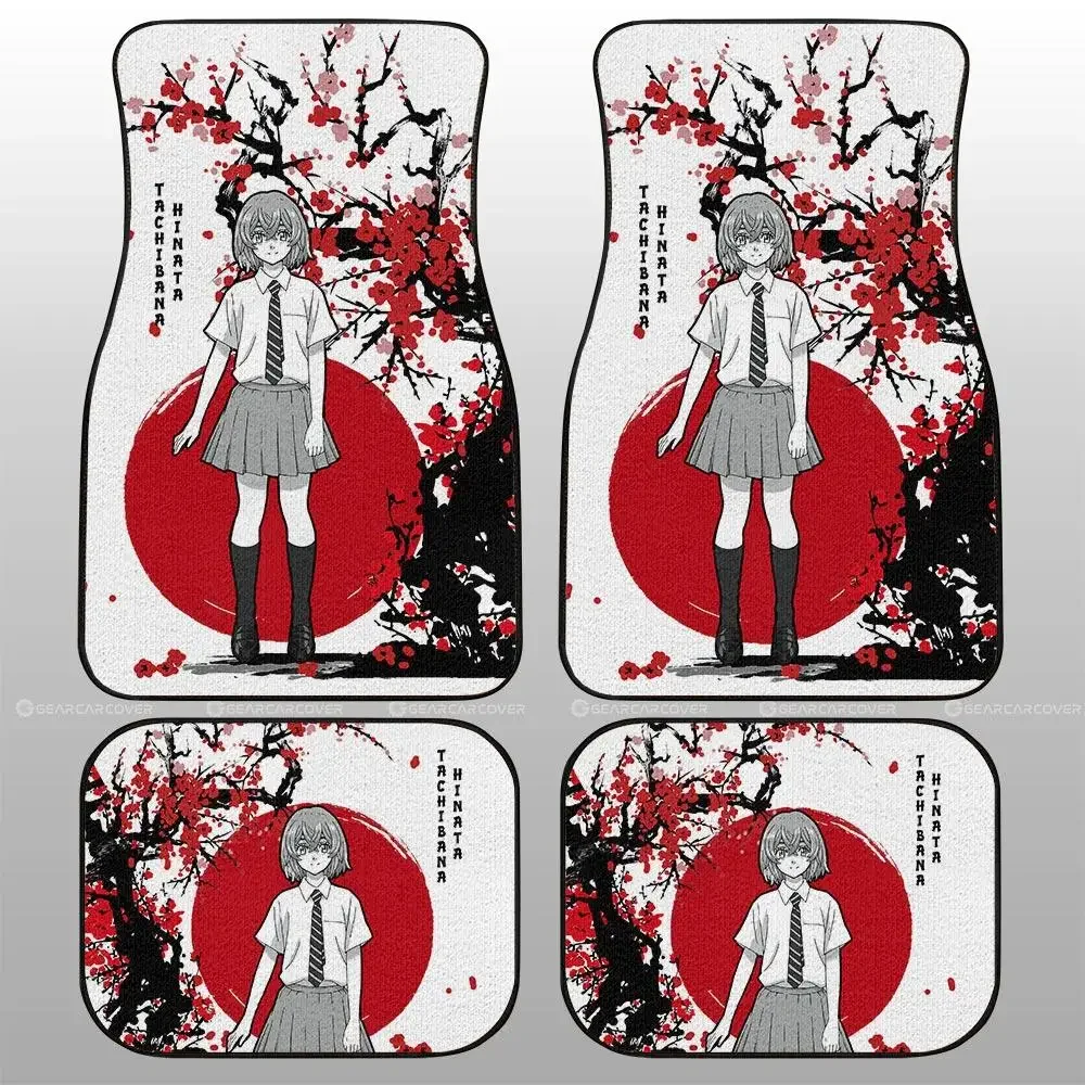 Hinata Tachibana Car Floor Mats Custom Japan Style Tokyo Revengers Anime Car Accessories