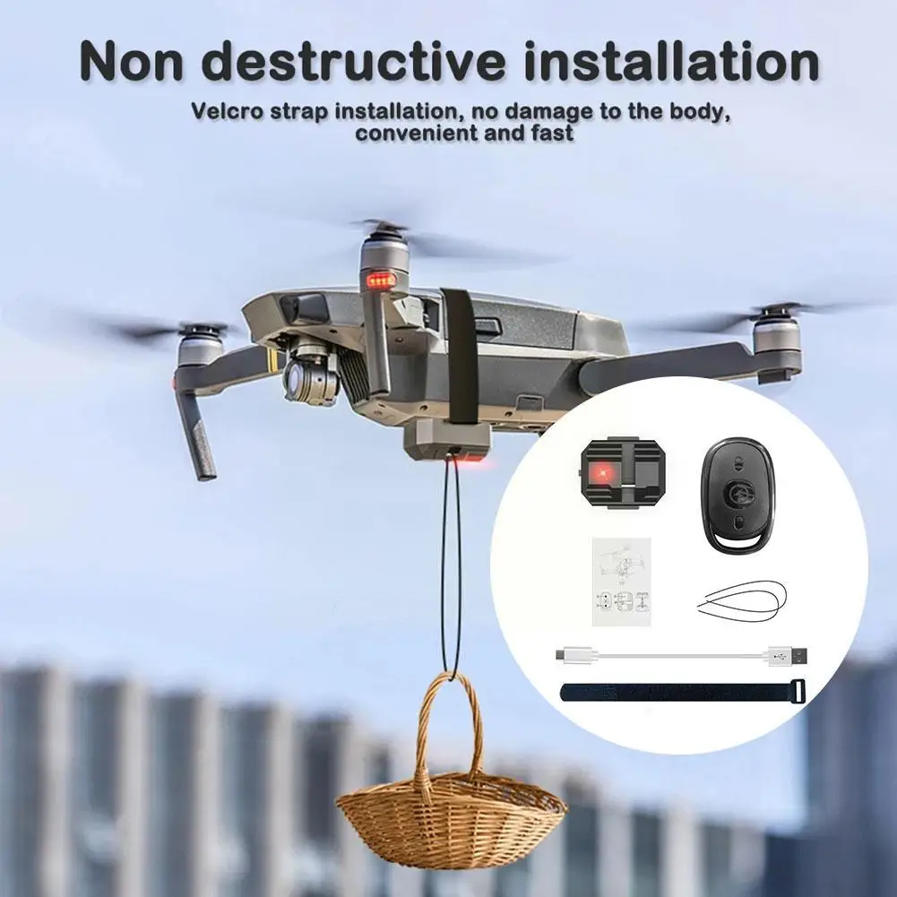 Drone Thrower 2 In 1 Strobe Light Thrower For Mini3/mini3pro/ Mini Release Drone Air Dropping Device Wedding Proposal V1f6