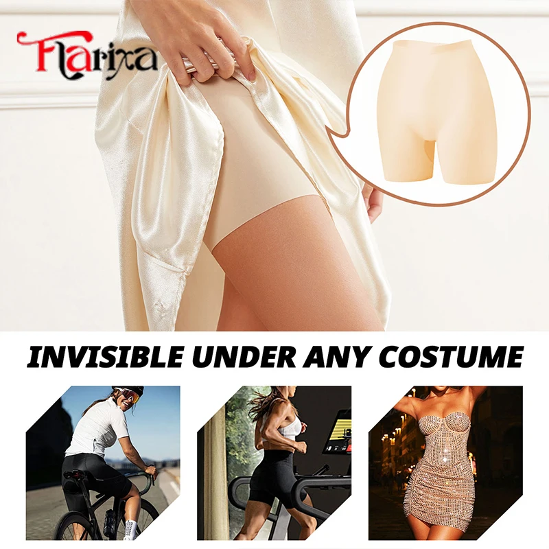 Flarixa High Waist Safety Shorts Anti Light for Women Anti Chafing Boxers Underwear Protective Panties Under Dress Cycling Pants