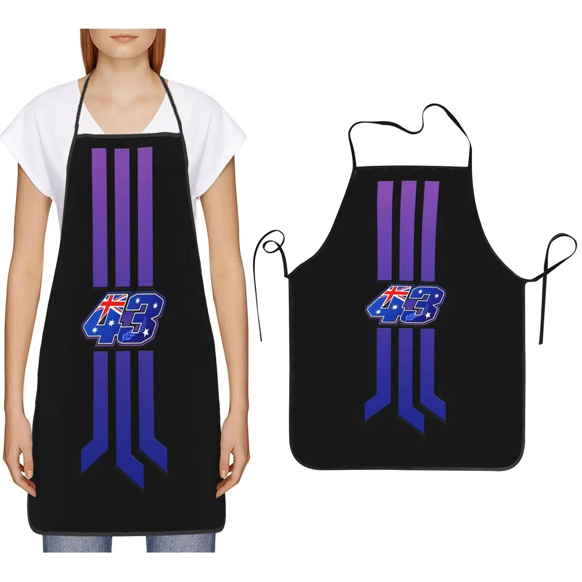 Jack Miller Number 43 Apron Chef Cooking Cuisine Tablier Bib Kitchen Cleaning Pinafore for Women Men Gardening