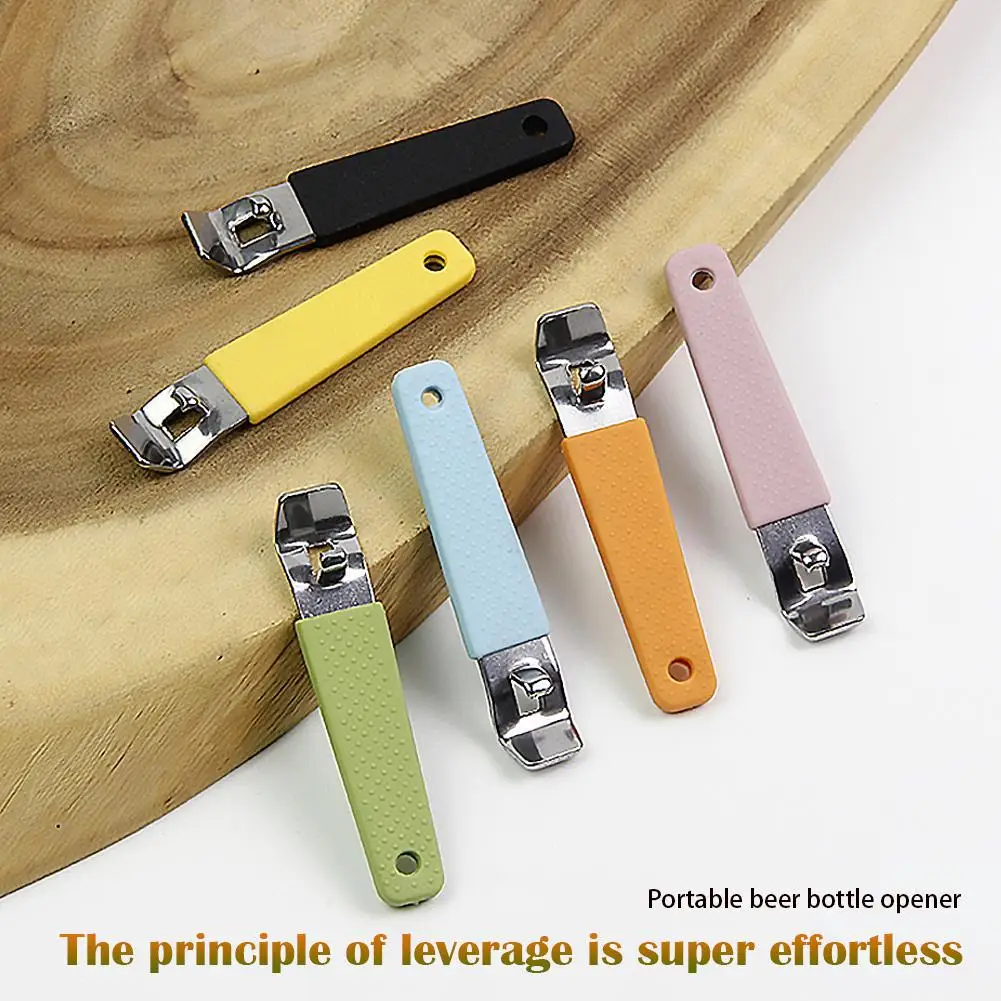 Mini Portable Oral Liquid Bottle Opener Keychain Stainless Steel Construction with Soft Non-Slip Plastic Sleeve Stylish Daily
