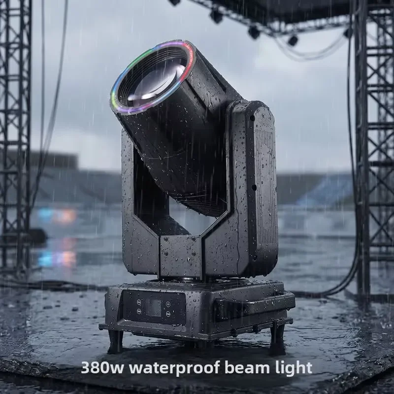 CE Certificate 380W Waterproof Beam Lamp Outdoor DMX512 Control Scenic Spot Night Shop Live Room Spotlight Stage Dance