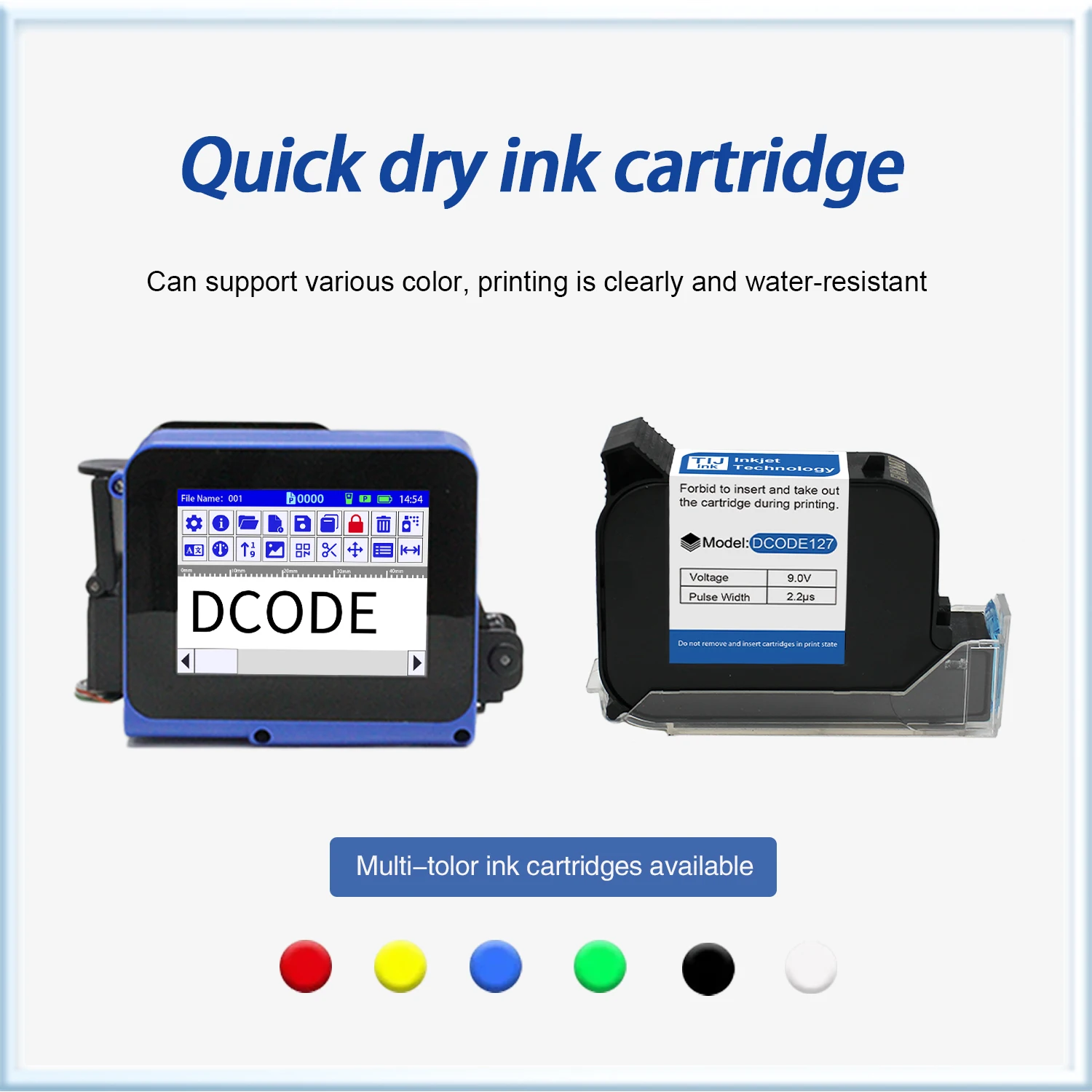 Imagem -05 - Dcode-portátil Split Mini Impressora Handheld Inkjet Printer Não-bloqueado qr Barcode Image Logo Data Máquina de Codificação 12.7 mm Dc12