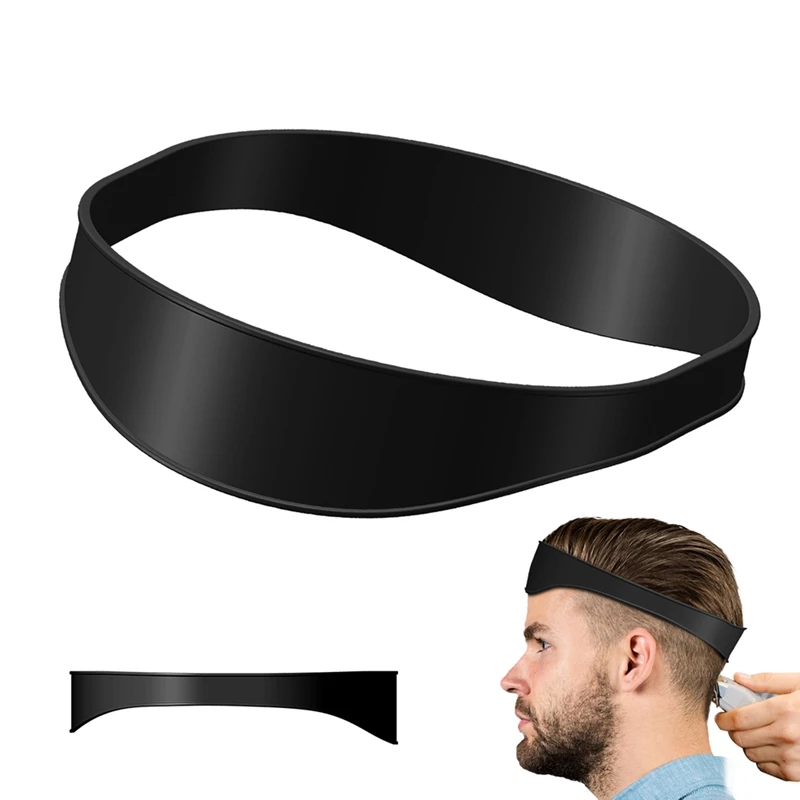 2PCS DIY Home Haircuts Fade And Taper Hair Trimming Curved Silicone Haircut Band