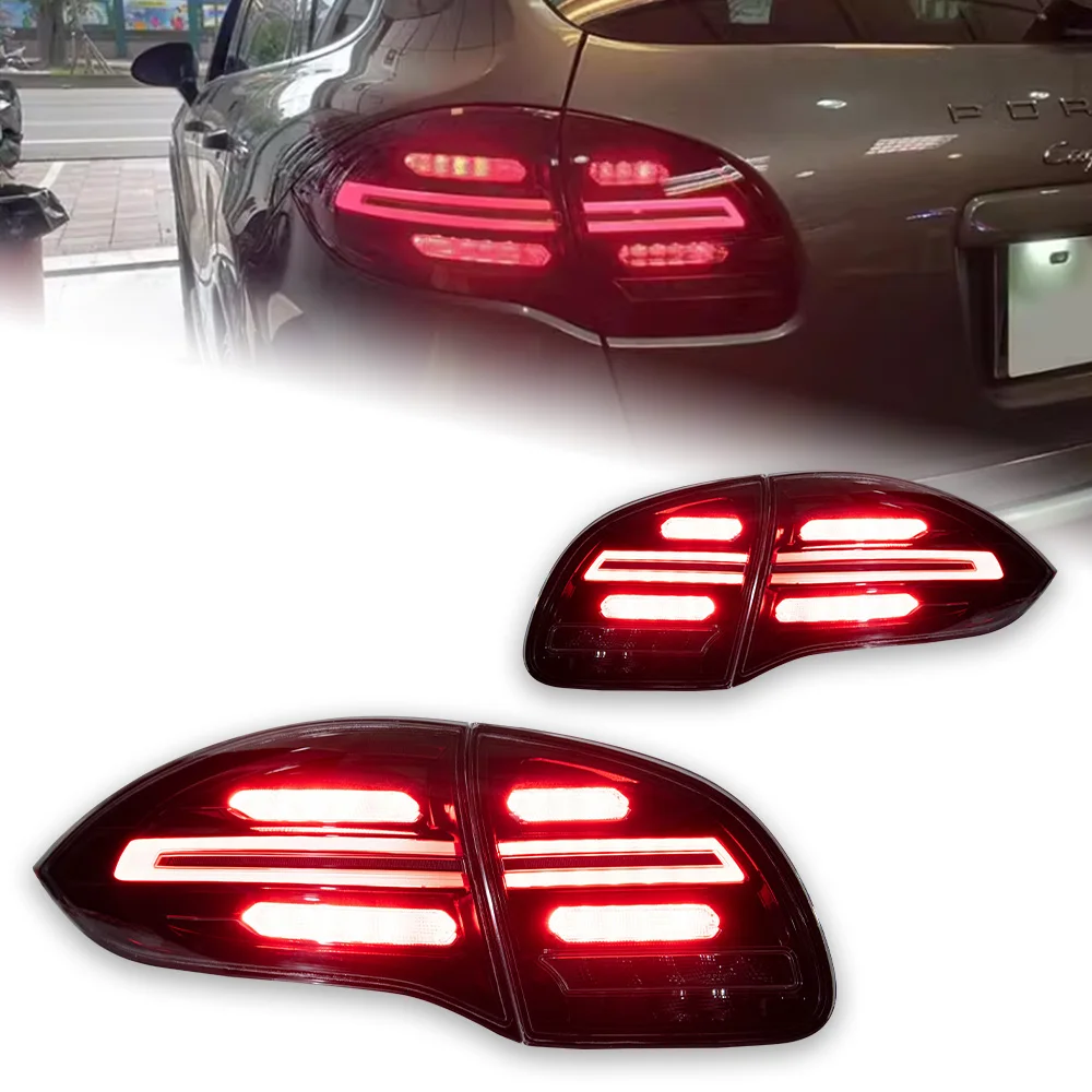 AKD Car Styling for Porsche Cayenne Tail Lights 2011-2014 Cayenne LED Tail Lamp DRL Dynami Signal Brake Reverse Auto Accessories