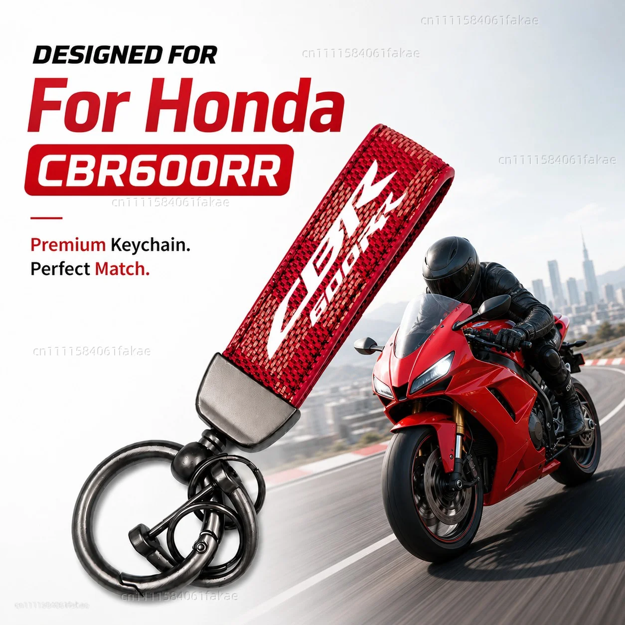 For Honda CBR 600RR CBR600RR 2004-2022 Motorcycle Keychain Leather Key Ring Custom Logo Gift for Rider Men Women Accessories