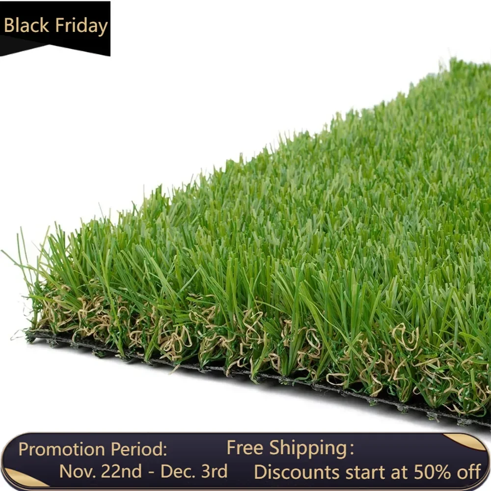 

Realistic Thick Artificial Grass Turf -Indoor Outdoor Garden Lawn Landscape Synthetic Grass Mat - Thick Fake Grass Rug