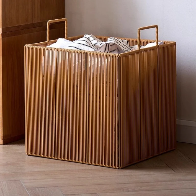 

Aesthetic Laundry Hamper with Handles Breathable Mesh Clothes Basket Stylish Storage Organizer for Bathroom Bedroom Laundry Room