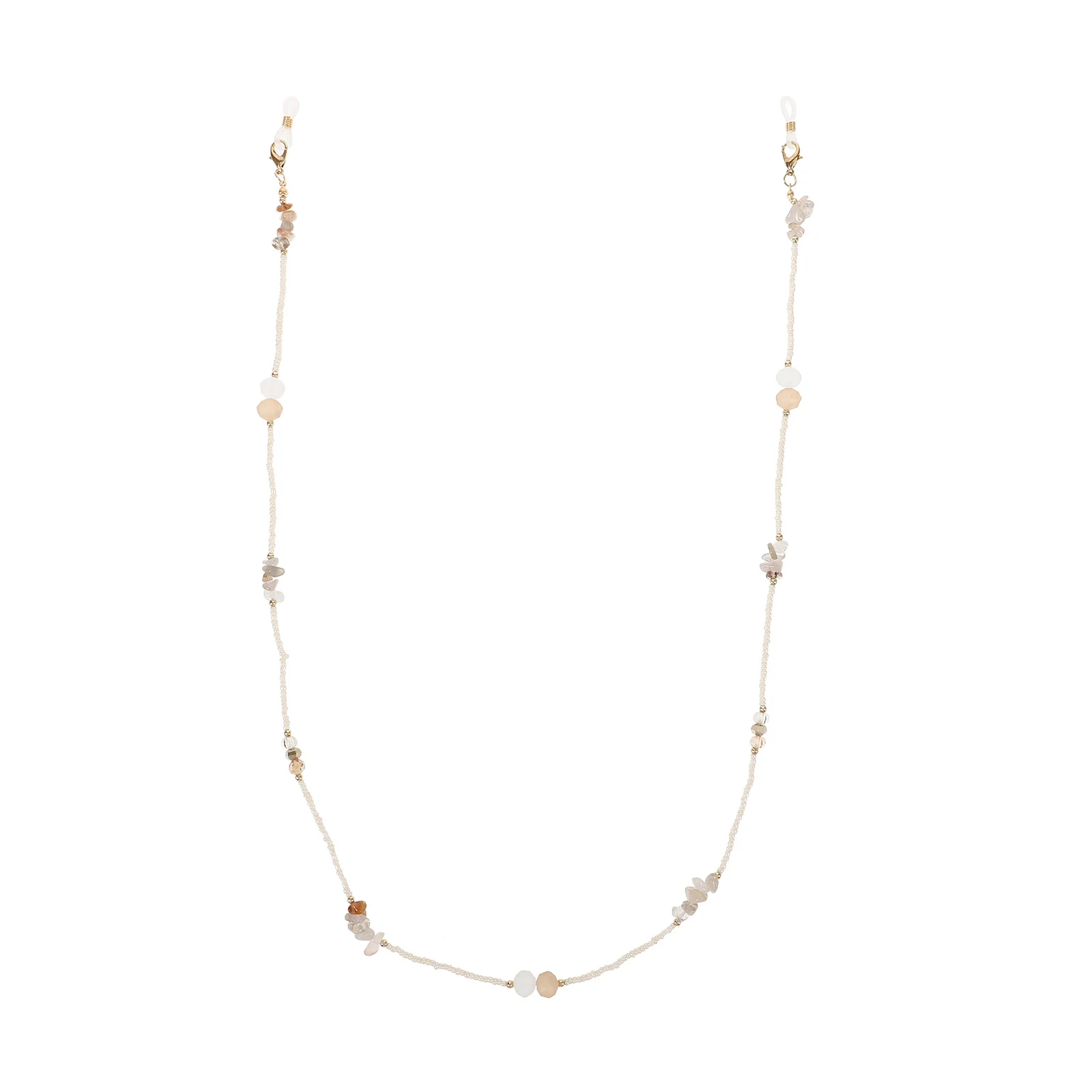 Beaded Eyeglass Chain Crystal Stone Stable Glasses Strap Lightweight Eyeglass Lanyard Anti-Lost Sunglasses Chain Women