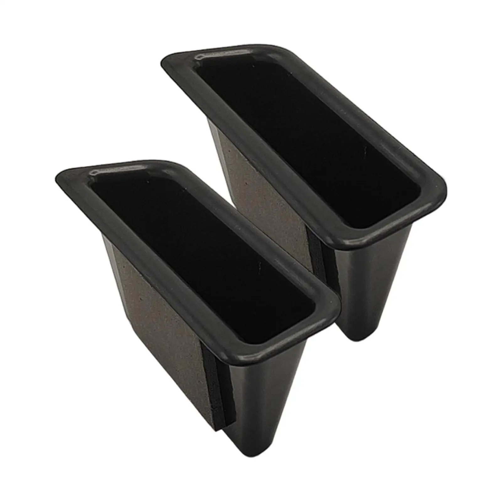 2 Pieces Door Side Storage Box Black Grab Handle Storage Box Convenient