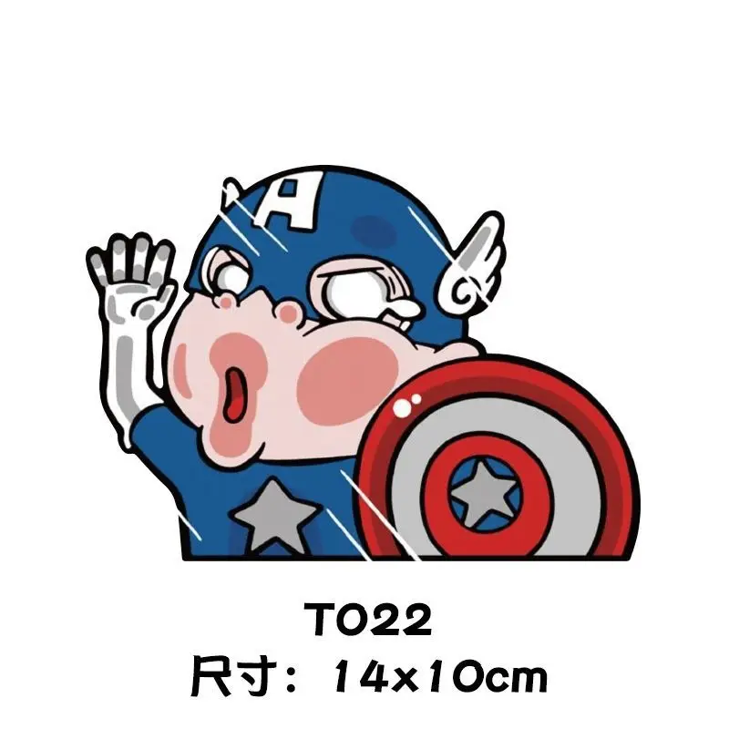 สติ๊กเกอร์ติดรถยนต์อเวนเจอร์ส สติ๊กเกอร์มาร์เวลไอรอนแมน สติ๊กเกอร์ติดกระจกหน้าต่าง กันน้ำ กันแดด สติ๊กเกอร์อนิเมะ อุปกรณ์ต่อพ่วงตัวละครอนิเมะ