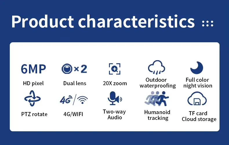 UBOX 20X زووم بصري 4G بطاقة Sim WIFI Dual Len كاميرات لاسلكية تعمل بالطاقة الشمسية CCTV PTZ كاميرا IP للشبكة الخارجية #2