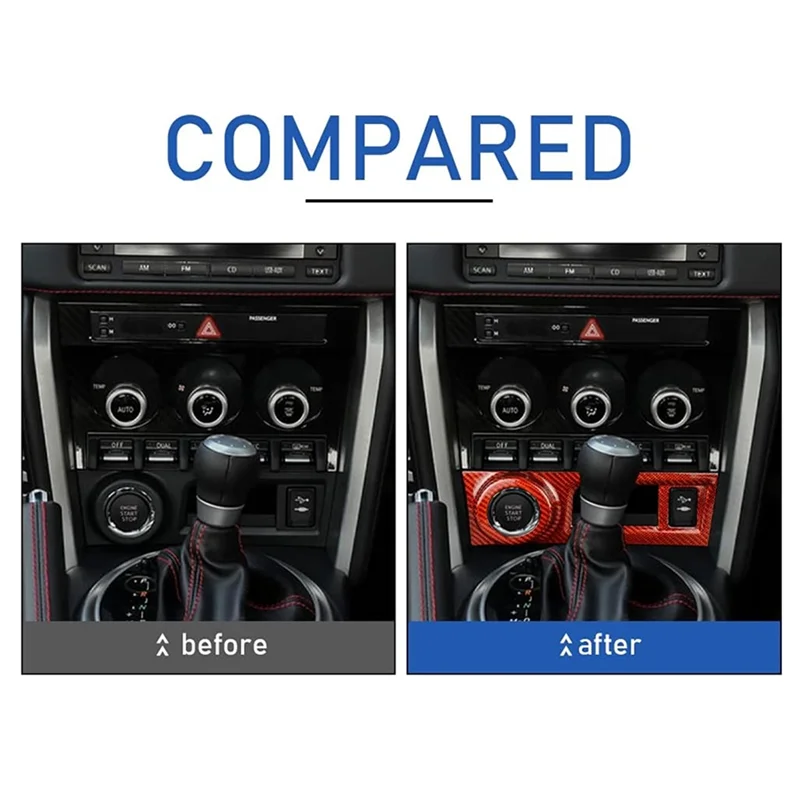 BB-Per Subaru BRZ Toyota 86 2012-2021 A Secco In Fibra di Carbonio Auto Center Console Pulsante di Avvio Telaio di Copertura Trim Accessori