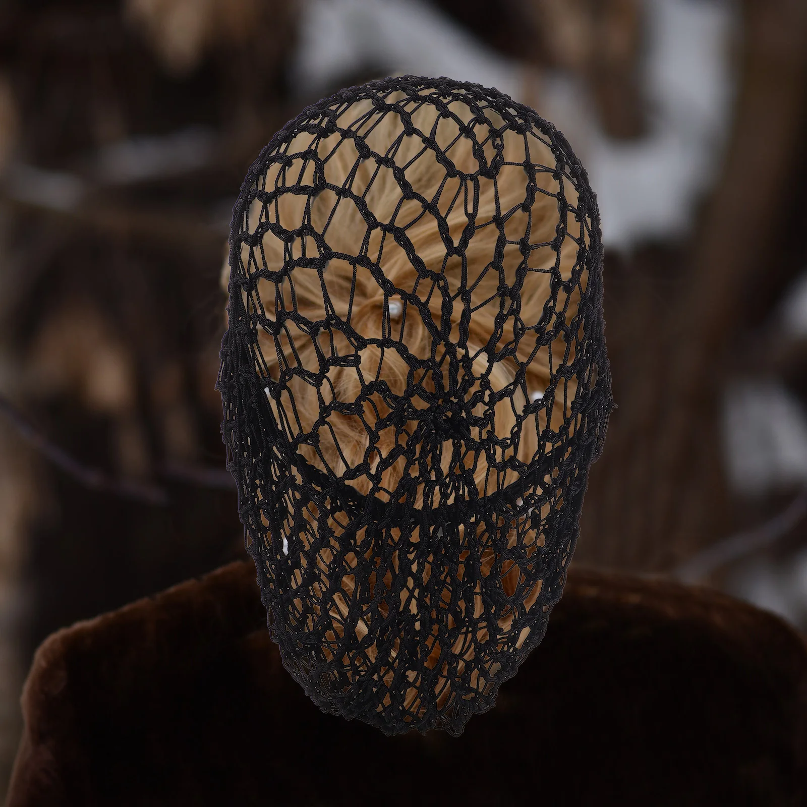 

Mesh Crochet Hair Net Snood Soft Rayon Knit Crochet Hairnet Sleeping Hairnet Mesh Long Hair Cover Net for Women