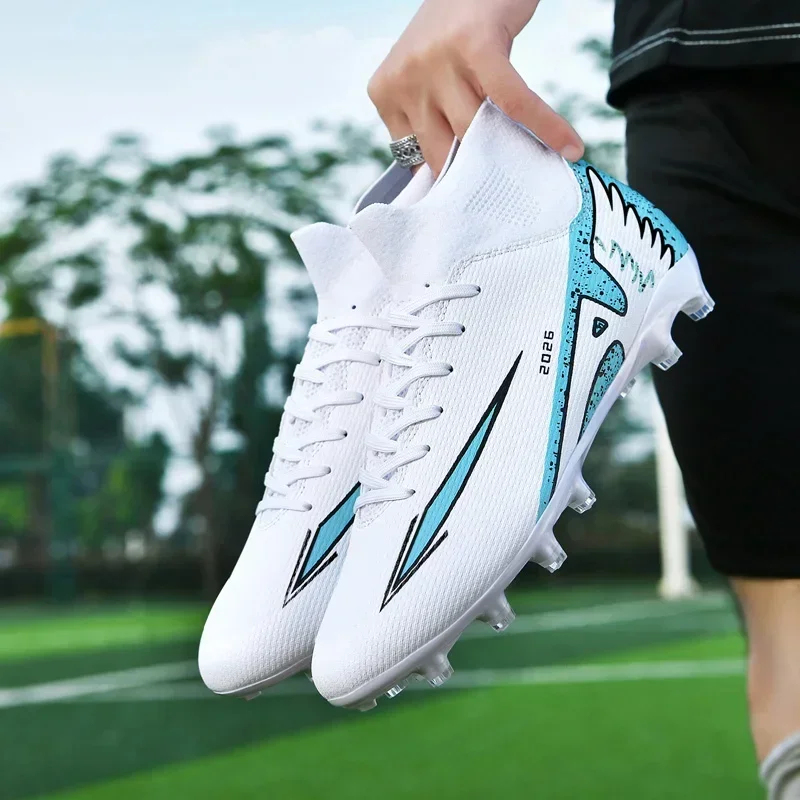 Neue Herren-Fußballschuhe Outdoor-Sportschuhe Ultraleicht Hochwertige High-Ankle Indoor-Fußballstiefel Rutschfest Futsal Rutschfest – Detail 6