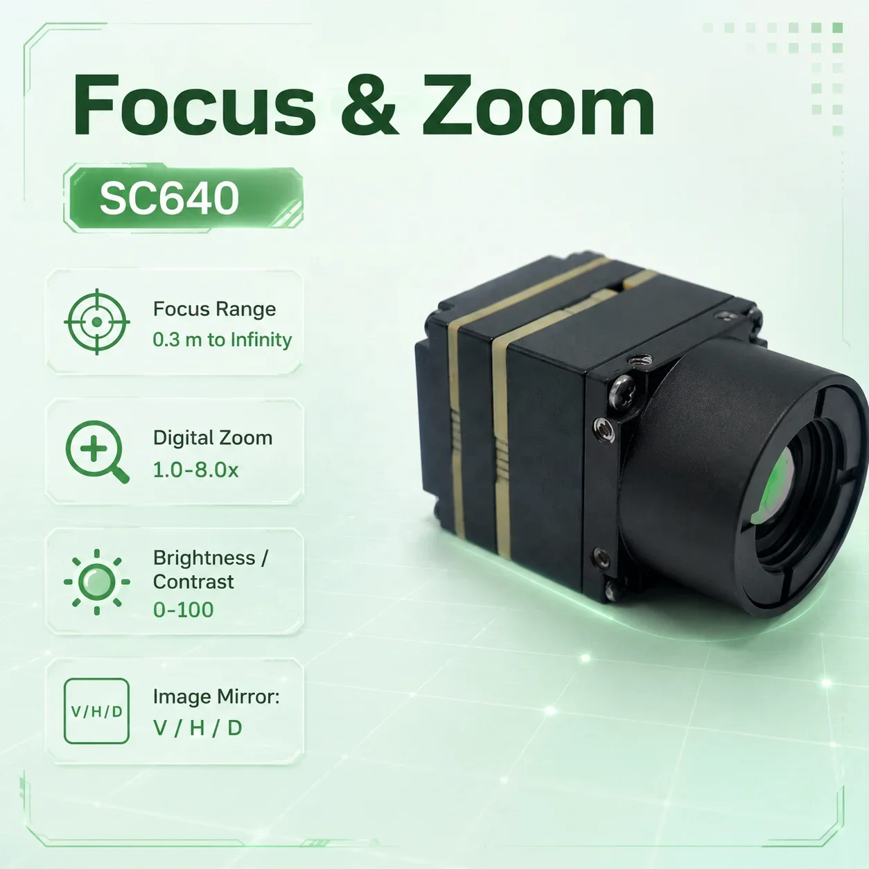 SC640 640x512 OEM Thermal Imaging Core USB2.0 CVBS UART I2C Infrared Module for UAV