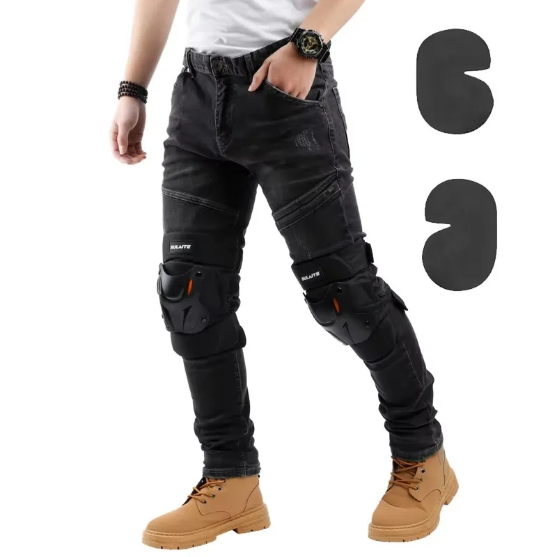 Motorcycle Jeans Pantalones Riding Jeans, Anti-fall, Jeans Standard Version Car Ride Trousers Pant Racing Pants for All Seasons