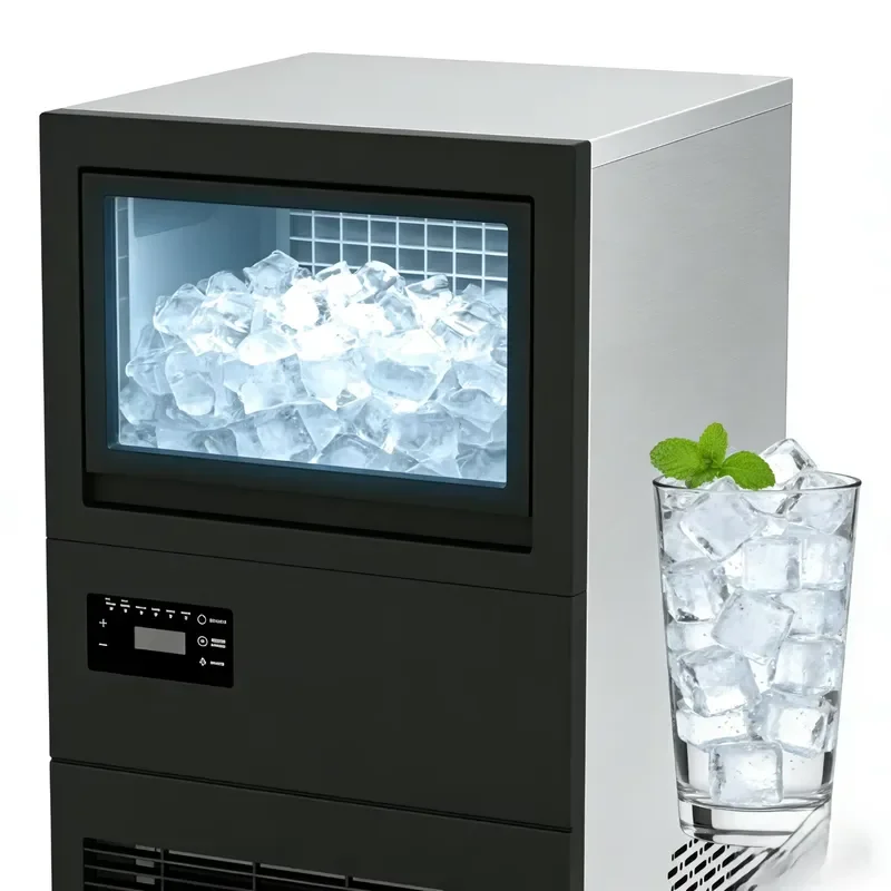 For MOQ Supported Commercial Cube Ice 40KG Capacity Stainless Steel Electric Ice Machine for Bulk Order