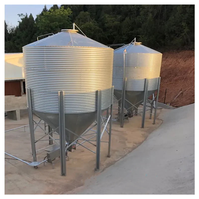 Equipamento de alumínio de silo de aço galvanizado feito sob medida, suporte para armazenamento de forragem de grande capacidade, recipiente de armazenamento de grãos de alimentação agrícola para gado