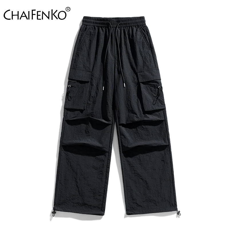 

Men Paratroops Pants Spring Autumn Outdoor Mountaineering Loose Sweat Pants New Solid Windproof Casual Fashion Cargo Pants Men
