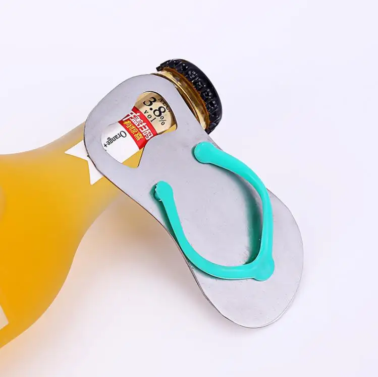 200pcs Creative Slipper Opener Wedding gift wedding favor annual meeting of Slipper bottle opener Flip-flop Beer Bottle Cap SN