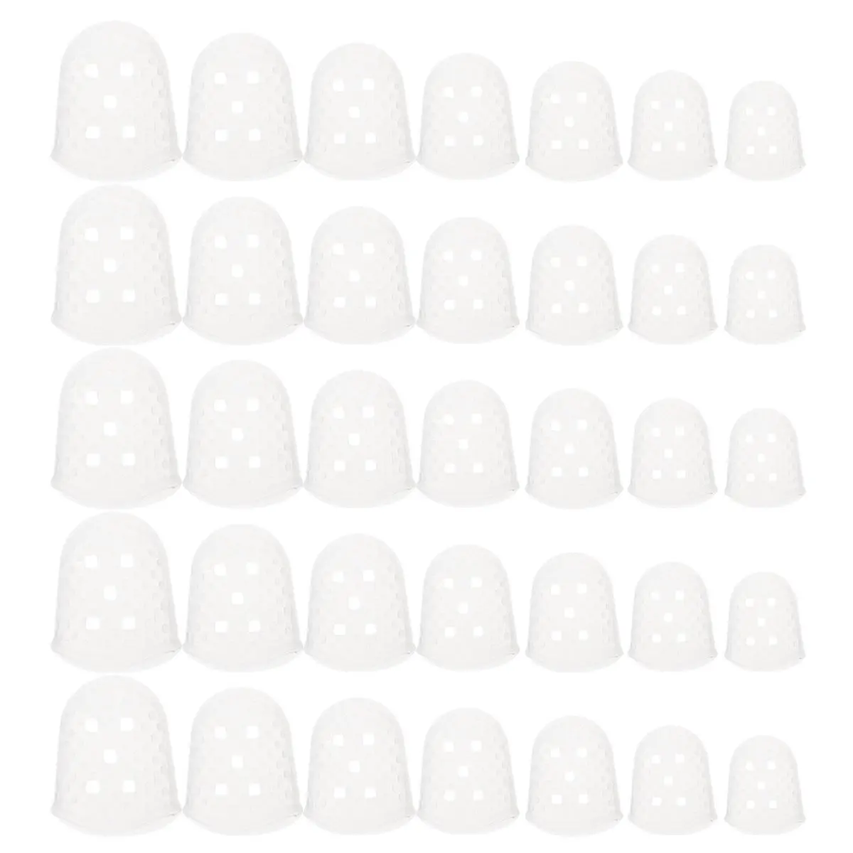 

35Pcs Premium Food Grade Silicone Fingertip Protectors Breathable Hole Design Guitar Finger Guards for Beginners Ukulele