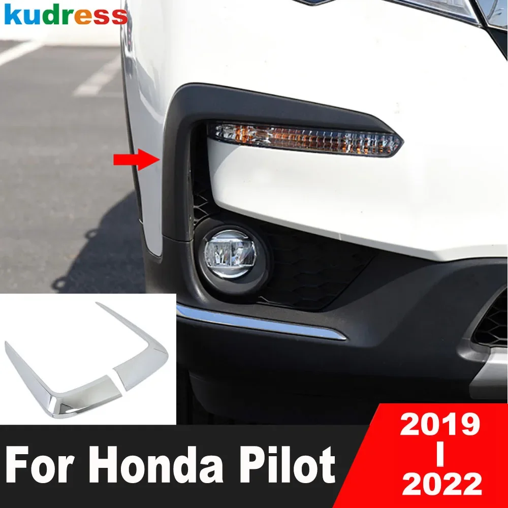 

Накладка на переднюю противотуманную фару для Honda Pilot 2019 2020 2021 2022, хромированная автомобильная противотуманная фара, рамка для век, аксессуары