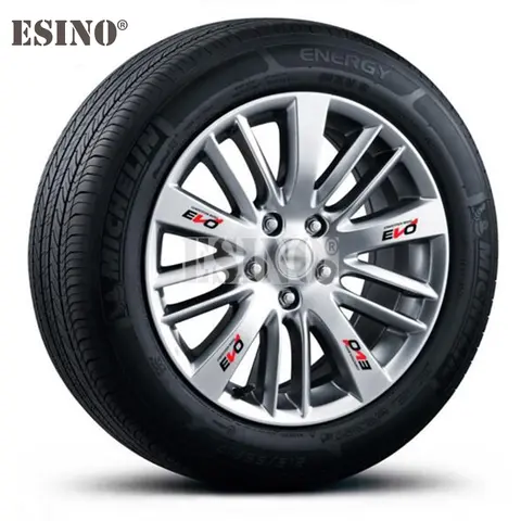 4 x कार स्टाइलिंग व्हील रिम सजावटी विनाइल स्टिकर सीरीज़ EVO कॉम्पिटिशन मॉडल क्रिएटिव डीकल्स कार एक्सेसरीज़ 10 best sales ईवो डिकल्स - №8