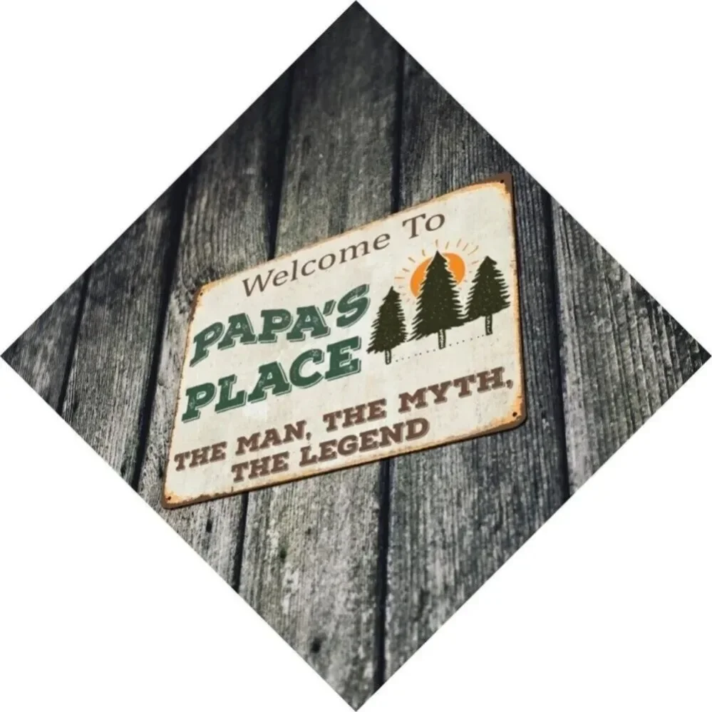 

"Papa's Place" Sign TS609 | Metal Wall Art | Indoor/Outdoor Decor | Durable & Weatherproof