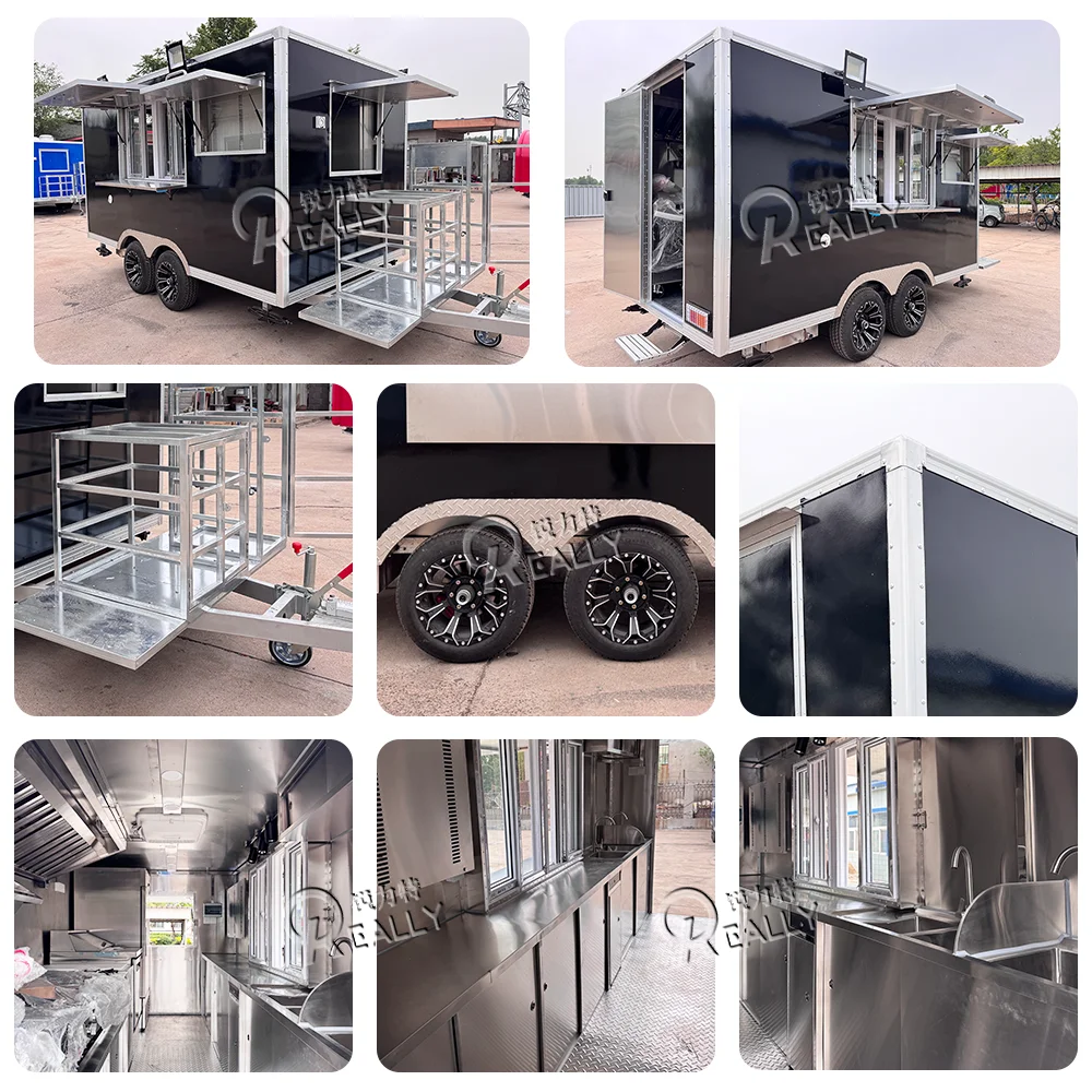 Australia Standard Food Trailer W pełni wyposażony wózek gastronomiczny z pełnym wyposażeniem