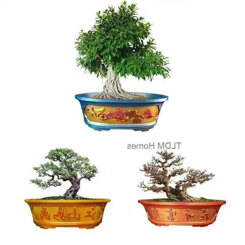 

New Chinese Cement Flower Pot DIY Mold European Bonsai Model Creative Home Garden Potted Plastic Balcony Decorations Outdoor T