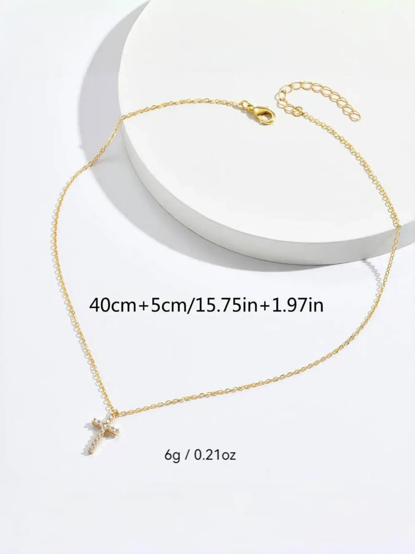 Simple Fashion Styling Cross Pendant Necklace Chains, Stainless Steel Jewelry for Party, Daily Clothing Decor, Trendy All-match & Exquisite Jewelry for Birthday Gift
