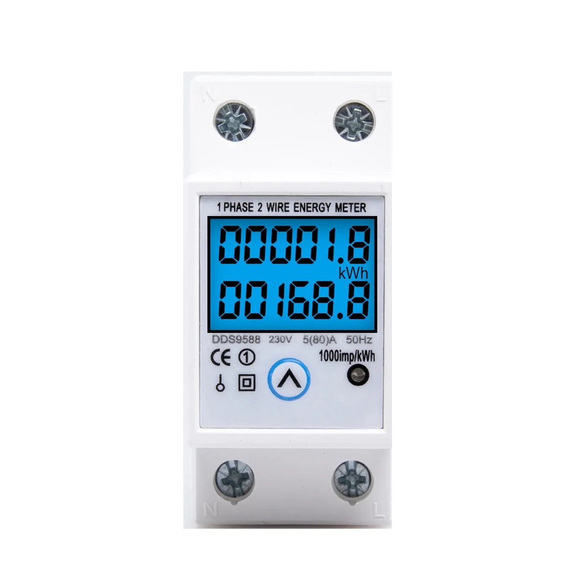 Din Rail Single Phase Energy Meter Reset Reset Zero Voltage Current Power Consumption Counter Digital Wattmeter AC230V