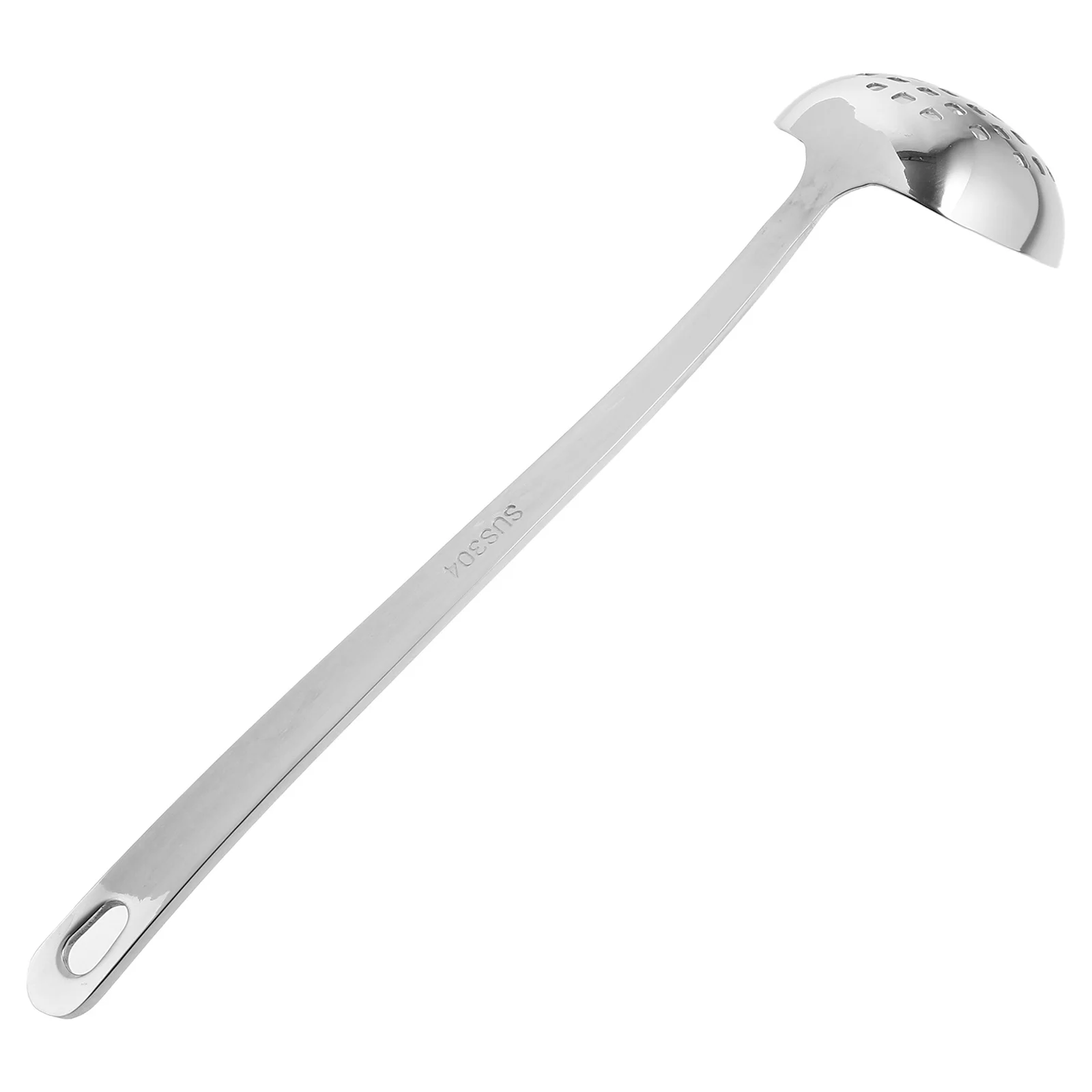 

Stainless Steel Slotted Ladle Large Thickened Design Kitchen Serving Spoon Strainer for Soup Hot Pot Cooking Utensil