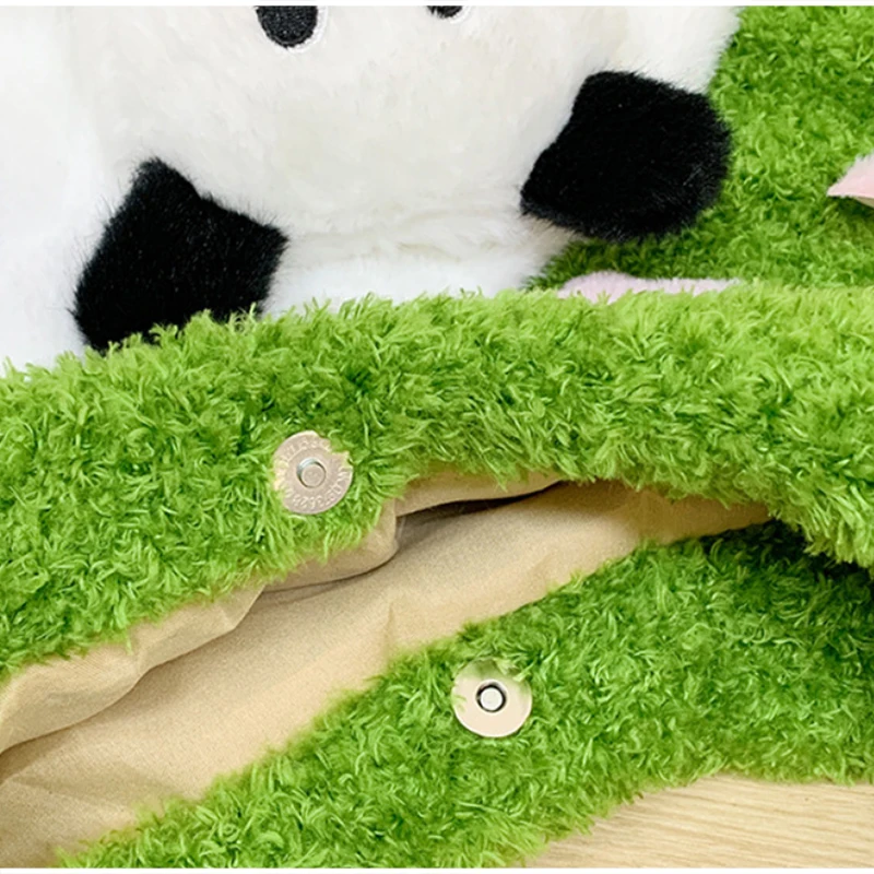 Niedliche Flauschige Bären- und Seeotter-Schultertasche, Weiche Plüsch-Handtasche für Damen, Süße Cartoon-Tier-Style-Deko für den täglichen Pendelverkehr und Reisen – Detail 1