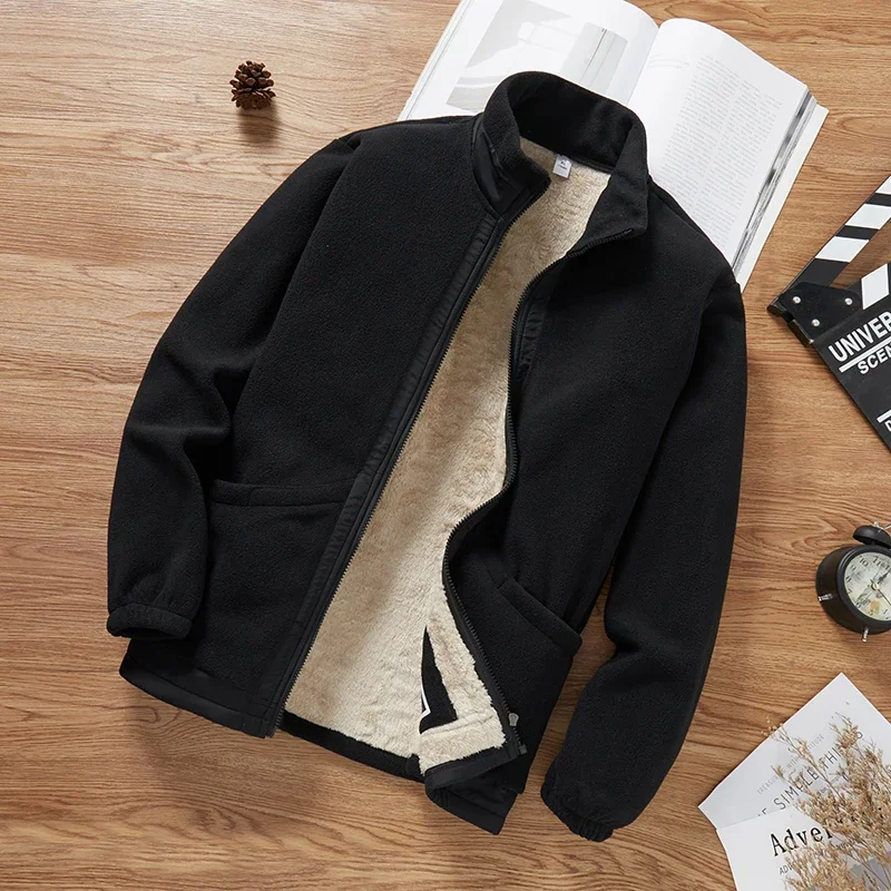 

2025 NEW Men's Stylish Jacket Korean-Style Fashionable Coat High-Quality Autumn And Winter Polar Lamb Fleece Thickened