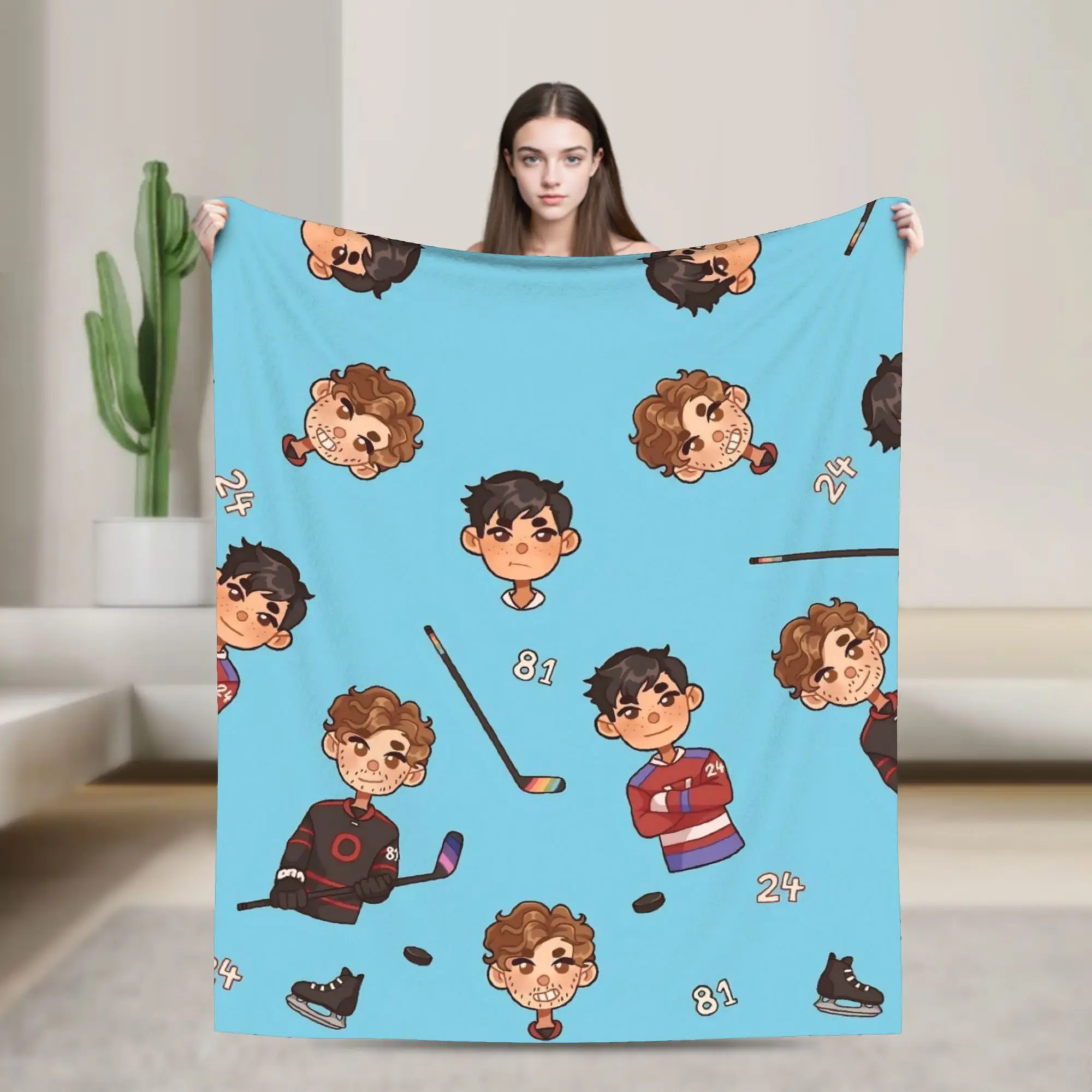 

Heated Rivalry Blanket Flannel Summer Air Conditioning Canadian Breathable Lightweight Thin Throw Blankets Couch Bedspreads