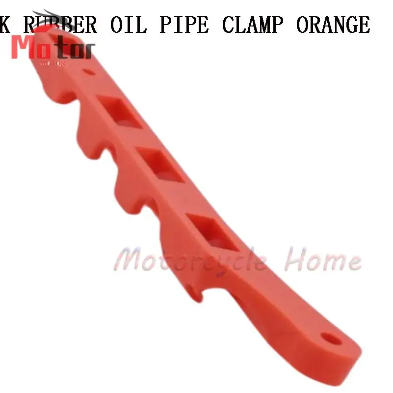 Off-road motorcycle orange flat fork oil pipe clamp strong grip hose fix