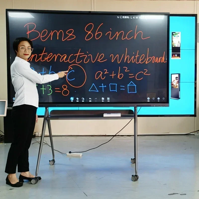 

For 65 75 85 96 100 110 inch touch screen Multi-language software lcd smart tv android interactive whiteboard